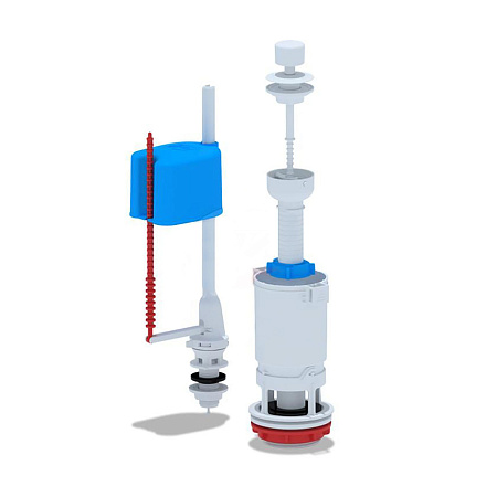 Арматура бачка (КОМПЛЕКТ) шток пластик, нижняя, АНИ WC4550 ЭКОНОМ  *1/20