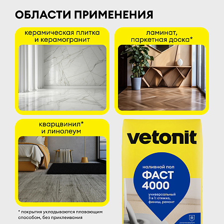 Пол наливной 4000 фаст универсальный 20кг Vetonit *1/54