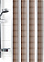Штора  для ванной "V-line" п/э 180*180см "Ритм" коричневая 6984-010-brown *1/40