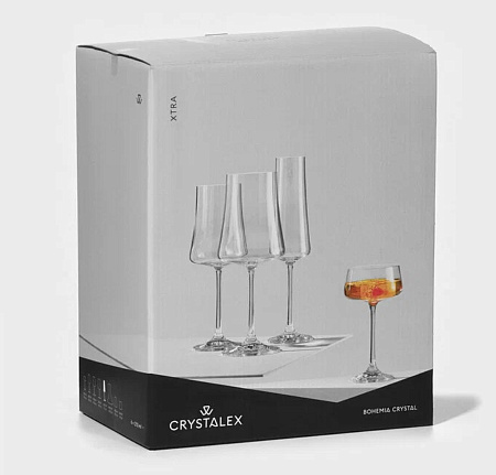 Набор бокалов стекло "BOHEMIA" "Экстра" 360мл 6шт д/вина 40862/360 "KRYSTALEX" *1/8