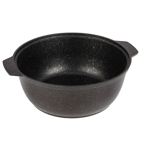 Кастрюля алюмин. антипригарная "Kukmara" "Мраморная" темный "жаровня" 4,0л Стекл.кр. жмт42а *1/4