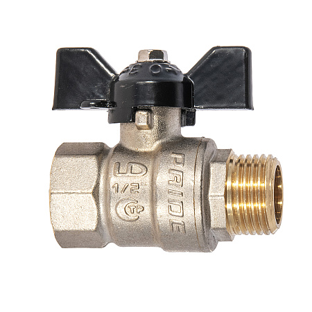 Кран шаровый 1/2" (Ø15) М/П ручка LD Pride 47.15. (аналогХЮ76) *1/17