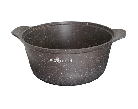 Кастрюля алюмин. антипригарная "Kukmara" "Marble INDUCTION" Мрам.коф. 3,0л Ст.кр. кмки33а *1/3