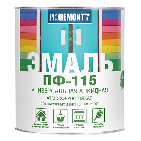 Эмаль ПФ-115 белая 0,9 кг Проремонт  *10/590