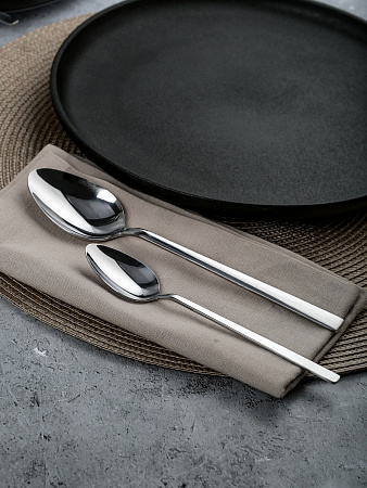 Ложка столовая нерж. "Quadro" КОМПЛЕКТ 2ШТ на подвеске DMC131 "Domenik" *1/12/72