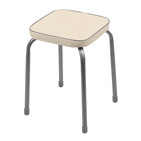 Табурет с мягким квадр.сидением, металл.опоры с dтруб 22мм "Фабрик3" цвета: "микс" ТФ03 "Ника" *10