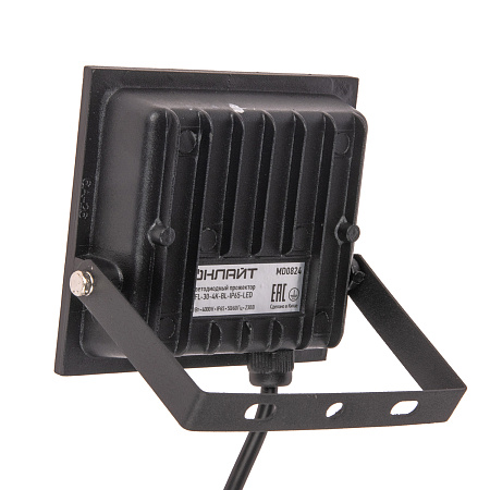 Прожектор светодиодный 30Вт 4,0K IP65 холодный Онлайт OFL-30-4K-BL-IP65-LED 71657 *1/30/50