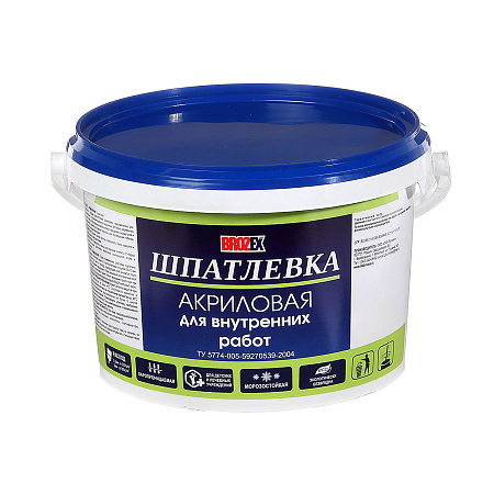 Шпатлевка акриловая   5 кг BROZEX  *4/144