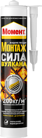 Жидкие гвозди универсальные 400г Монтаж Сила Вулкана термостойкие +125С Момент 3002145 *1/12
