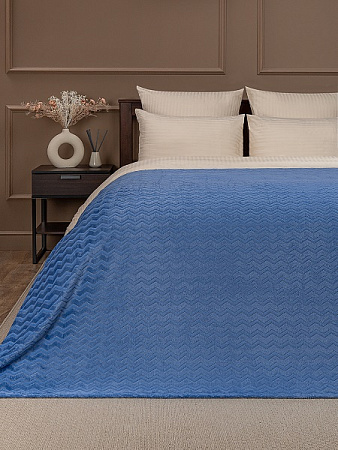 Плед 150*200см фланель жаккард зигзаг голубой TF FNZ LTBL1 033/1520 NC Absolute *1