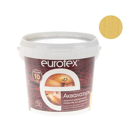 Защитно-декоративное покрытие для древесины акриловое сосна 0,9 кг Eurotex *1/6/384