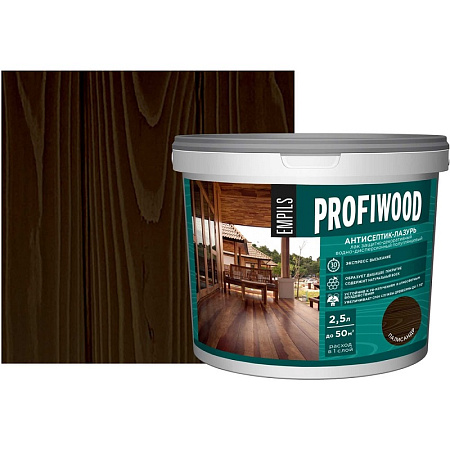 Антисептик-лазурь для дерева полиакриловый палисандр 2,5 кг PROFIWOOD  *1/4