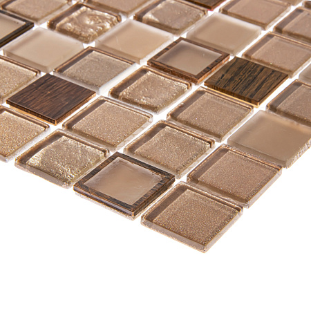 Мозаика METAL CREAM (300*300*4мм) Glass/Copper (22 шт/уп) 2 кв.м/кор*22