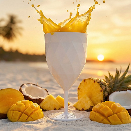 Бокал пластм. "Стокгольм" 360мл, Белый PT400512048 "Plast Team" *1/25