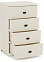 Комод пластм. "Плетенка" 4 ящика выс.875мм, шир.555мм, гл.445мм Сл.кость М4059 "ЗПИ "Альтернатива"*1