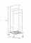 Вешалка напольная с перекладинами "Костюмная" "Римини 2м" ш.0,47м,в.1,14м,полка,Кол. Бел. ВКР2М Б *1