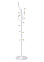 Вешалка напольная "Стойка" с кругл.осн., 5кр. с дерев.након.,выс.1,95м Белый ВКО1/МБ ("Ника") *1