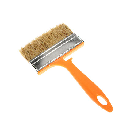 Кисть плоская "Фасад" 120*12 натуральная щетина пластиковая ручка Акор *10/100