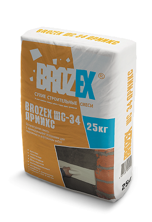 Штукатурка цементная СР 340 Армикс для стен 25 кг (ШС34) BROZEX  *1/56