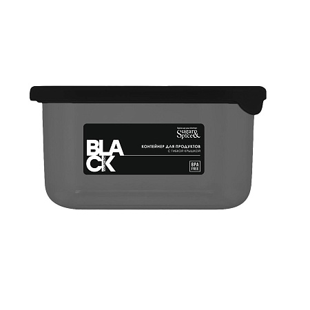 Контейнер д/прод. пластм. "Black" 0,8 125х125х65мм SE168010621("Sugar Spice")*1/18