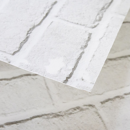 Панель АБС "Кирпич белый" (фартук)  (3,0*0,6м) *1