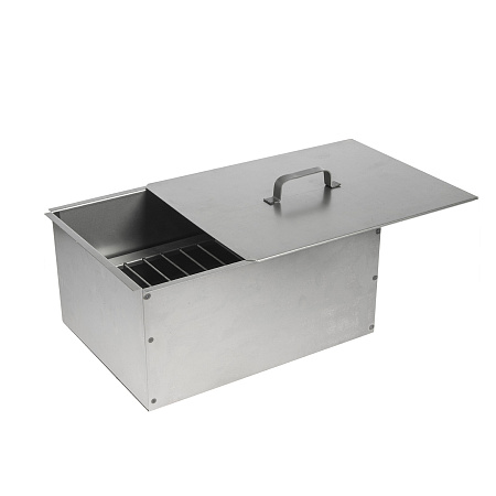 Коптильня металл. 370х280х170мм толщ. металла 0,8мм 2 решётки "Альянс"  (Екатеринбург) *1/3