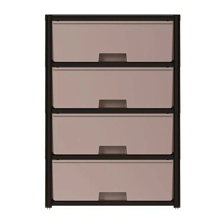 Комод пластм. "Колорит" 4 ящика выс.810мм, шир.560мм, гл.390мм Беж/Венге М8761"ЗПИ "Альтернатива" *1