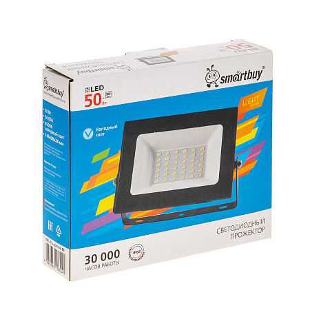 Прожектор светодиодный 50Вт 6,5К IP65 Smarbuy-50W-6500K-IP65 LIGHT  *1/40/48