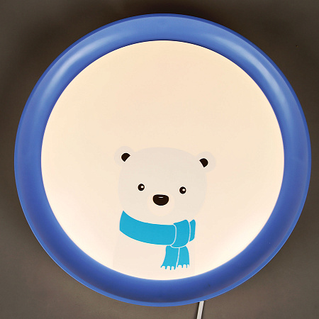 Светильник светодиодный акриловый 400мм 48W 6016B/24W*2 blue 3 реж., пульт S=10м2 VERNER LIGHTING *1/10