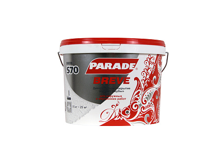 Покрытие акриловое декоративное Breve S70 с эффектом шубы белый 15 кг PARADE *1