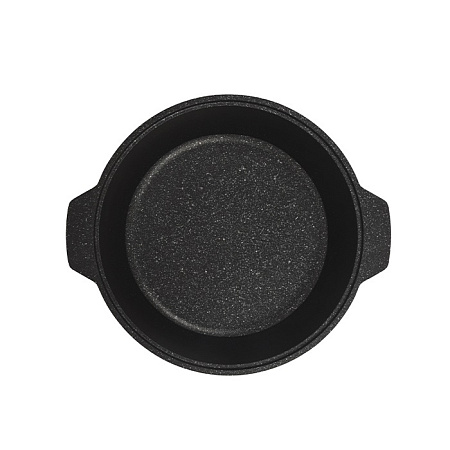 Кастрюля алюмин. антипригарная "Kukmara" "Мраморная" темный "жаровня" 4,0л Стекл.кр. жмт42а *1/4