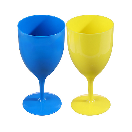 Бокал пластм. "Салют" 400мл, цвета: "микс" БС "ПластоС" *1/64