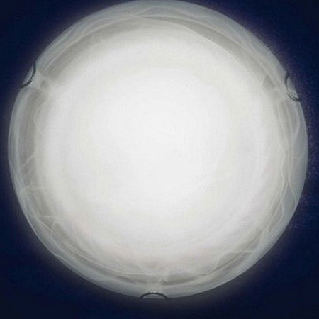 Светильник настенно-потолочный  стекло FX5019/12'' белый  LED   (h=90, диам 300 ) 8кв.м.