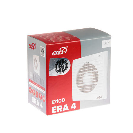 Вентилятор 100 ERA 4С ERA (Ø100мм, обратный клапан, 97 м3/ч, 150*150мм) *1/20