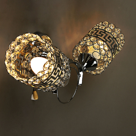 Бра N1916/2W CH E27 2*40Вт (230*150*450)  VERNER LIGHTING *1