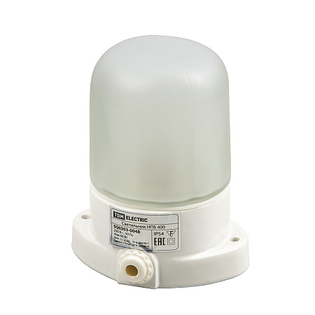 Светильник НПБ400  IP54 60Вт бел., настенно-потолочный, для сауны бани TDM SQ0303-0048 *1/16