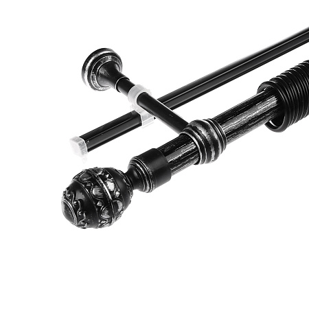 Карниз круглый d28мм Черненое серебро/патина Валанс 2,0 + U-шина  Легранд *5