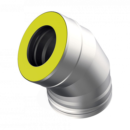 Отвод-сэндвич 135*, 115х200, нерж./нерж.AISI 430/нерж 0,8мм, 0,5мм GS *1/6