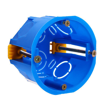 Коробка установочная  СП D68х45мм саморезы, пл.лапки, син  IP20 TDM SQ1403-0901 инд.штрихкод*10/200