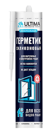 Герметик силиконовый универсальный бесцветный 280мл "ULTIMA U"1/12