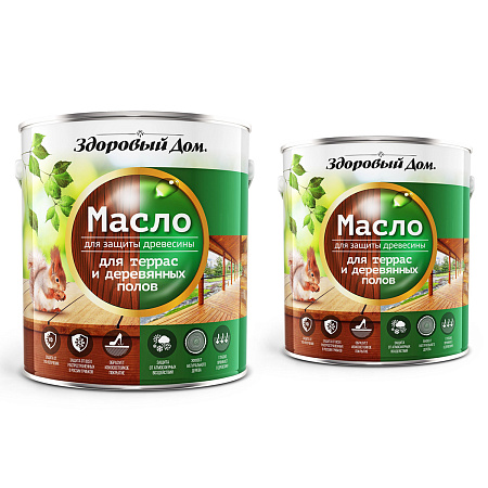 Масло для террас и деревянных полов Здоровый Дом Белое 0,75 л *1/6/528