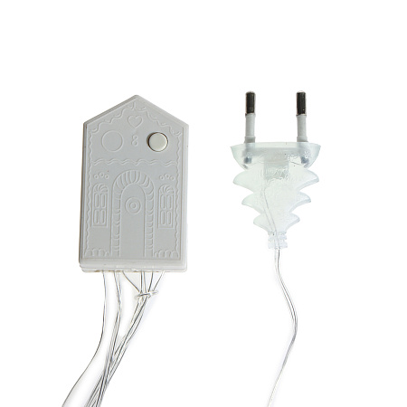Гирлянда Занавес 1,5*1м 180LED белый теплый 8 режимов прозрачная нить 220V IP20 3584223 *1/60
