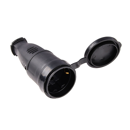 Розетка КАУЧУК переносная "Smartbuy"  1мест. з/к 230В 2Р+РЕ 16А IP44 (SBE-16-S07-R)  *1/100