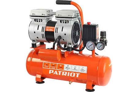 Компрессор воздушный  650Вт 1380об/мин 120л/мин 10л 8бар безмасляный WO10-120 PATRIOT *1