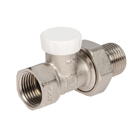 Клапан радиаторный запорный прямой 1/2" (Ø15) М/П CTM CARSVL12 *1/10