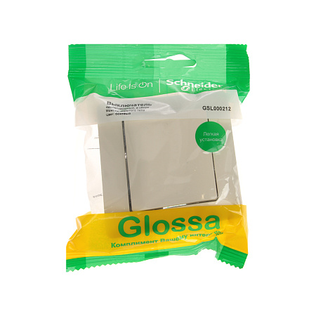 Выключатель "Glossa" СП 1кл. бежевый в сборе GSL000212   *15