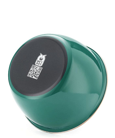 Миска эмалированная с п/э плотной крышкой "Solo" 1,7л d16см 368664 ("МЕТРОТ" Сербия) *1/4