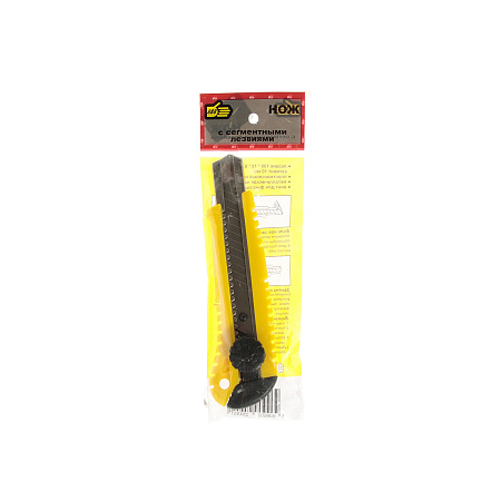 Нож строительный 18мм корпус пластик направл.металл фикс.винт (3064955) "888" *1/90/360