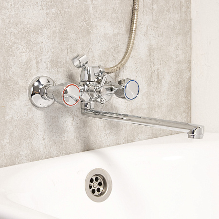 Смеситель д/ванны ROEGEN RR120B плоский излив *1/10