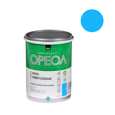 Эмаль акриловая голубая 1 кг Ореол *1/6/336